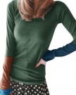Allegra-K-Women-Color-Block-Top-Thumb-Hole-Sleeve-T-Shirt-Slim-Fit-T-Shirt-0