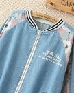 Alralel-Women-Autumn-Denim-Floral-Printed-Wrap-Baseball-Coat-Outwear-Jacket-One-Size-Blue-0-2
