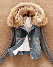 Alralel-Women-Winter-Denim-Faux-Fur-Hooded-Slim-Fitted-Quilted-Coat-Jacket-XXXL-Blue-0-1