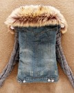 Alralel-Women-Winter-Denim-Faux-Fur-Hooded-Slim-Fitted-Quilted-Coat-Jacket-XXXL-Blue-0-3