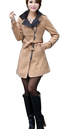 Alralel-Women-Winter-Turn-Down-Collar-Zippered-Slim-Fitted-Outwear-Trench-Coat-L-Camel-0