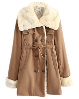 Alralel-Women-Winter-Woolen-Blend-Fleece-Cape-Collar-Quilted-Padded-Jacket-Coat-M-Khaki-0