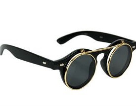 Ardisle-Black-Fashion-Glasses-With-Clip-On-Round-Steampunk-Sunglasses-Retro-Gift-0