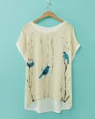 AtodoshopTM-Women-European-Birds-Tree-Printing-Short-Sleeve-Shirt-Top-Blouse-L-0-0