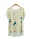 AtodoshopTM-Women-European-Birds-Tree-Printing-Short-Sleeve-Shirt-Top-Blouse-L-0
