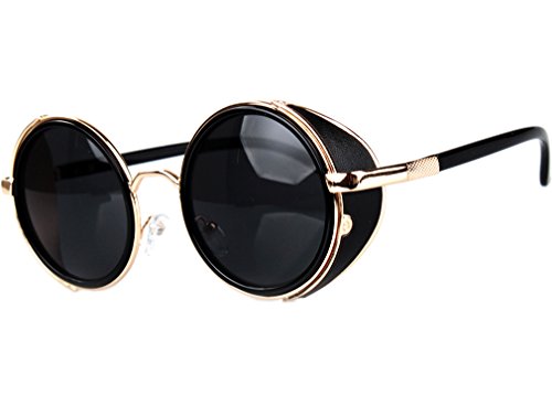 Attol Retro Vintage Wayfarer Metal Frame Round Circle Sunglasses Various Colors