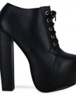 B3D-Womens-Block-High-Heels-Concealed-Platform-Lace-Up-Ladies-Ankle-Boots-Shoes-Black-Black-Matte-Studs-Size-6-UK-0-2