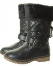 BY-TILLY-LONDON-NEW-BLACK-TAN-GREY-TRENDY-WOMENS-LADIES-GIRLS-FLAT-QUILTED-QUILT-LOW-HEEL-LACE-FUR-LINED-SNOW-WINTER-CALF-BOOTS-SIZE-3-4-5-6-7-8-UK-3-Black-0-4