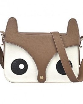 BeautyLife-Cute-Fox-Owl-Shoulder-Messenger-Bag-Pu-Leather-Crossbody-Satchel-Handbag-Coffee-0