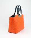 Belli-Womens-Italian-Genuine-Leather-Handbag-Ostrich-Embossing-Orange-Blue-26x20x12-cm-W-x-H-x-D-0-0