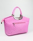 Belli-Womens-Italian-Genuine-Leather-Handbag-Ostrich-Embossing-Pink-26x20x12-cm-W-x-H-x-D-0-1