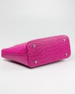 Belli-Womens-Italian-Genuine-Leather-Handbag-Ostrich-Embossing-Pink-Cognac-26x20x12-cm-W-x-H-x-D-0-4