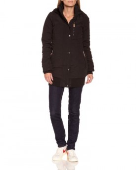 Bench-Womens-RAZZER-II-Long-Coat-Long-sleeve-Jacket-Black-Noir-Black-12-Brand-size-M-0