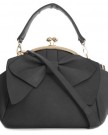 Big-Handbag-Shop-Womens-Designer-Fashion-Kisslock-Bow-Detail-Satchel-Bag-6626-Grey-Ash-0