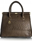 Big-Handbag-Shop-Womens-Faux-Ostrich-Leather-Brushed-Gold-Turnlock-Satchel-Bag-K030-Light-Beige-0-1