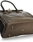 Big-Handbag-Shop-Womens-Faux-Ostrich-Leather-Brushed-Gold-Turnlock-Satchel-Bag-K030-Light-Beige-0-2