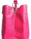 Big-Handbag-Shop-Womens-Trendy-Designer-Inspired-Faux-Leather-Top-Handle-Satchel-Bag-S-6645-Pink-0-3