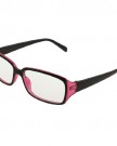 Black-Fuchsia-Plastic-Rim-Clear-Lens-Eye-Glasses-Spectacles-for-Women-0