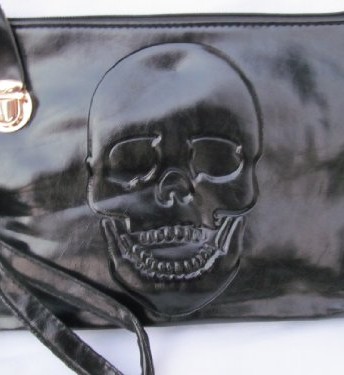 Black-soft-faux-leather-studded-metal-skull-goth-punk-Ladies-quality-Handbag-skull-studs-duffel-bag-posted-from-London-by-Fat-Catz-0