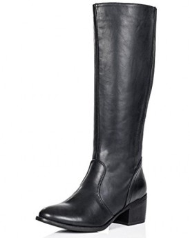 Block-Heel-Knee-High-Riding-Boots-Black-Synthetic-Leather-0