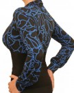 Blue-Banana-Black-and-Blue-Squiggle-Print-Corset-Style-Stretchy-Top-Size-16-0-0