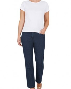 Bonmarche-Womens-Straight-Leg-Stretch-Denim-Jeans-Blue-Size-14-0