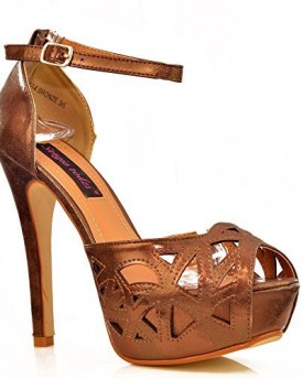 Bronze-metallic-faux-leather-buckle-ankle-strap-high-heel-cut-out-stiletto-peep-toe-shoes-0