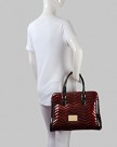 Burgundy-Red-Patent-Twin-Handled-Handbag-with-Chevron-Print-Top-Zip-by-Claudia-Canova-0-4