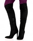 ByPublicDemand-A4C-Womens-Knee-High-Stiletto-Heel-Boots-Black-Faux-Suede-Size-4-UK-0-1