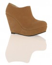 ByPublicDemand-A5T-Womens-Mid-Heel-Wedges-Platform-Shoes-Nude-Beige-Brown-Faux-Suede-Size-4-UK-0-6