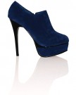 ByPublicDemand-L14-Womens-Stiletto-High-Heels-Ankle-Boots-Navy-Blue-Faux-Suede-Size-4-UK-0-5