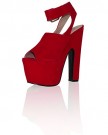ByPublicDemand-L4E-Womens-High-Block-Heels-Shoes-Red-Faux-Suede-Size-6-UK-0-2