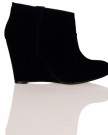 ByPublicDemand-W2E-Womens-Mid-Heel-Wedges-Ankle-Boots-Black-Faux-Suede-Size-8-UK-0-0