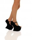 ByPublicDemand-W2Y-Womens-Very-High-Heel-Less-Wedges-Black-Faux-Suede-Size-7-UK-0-1