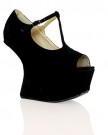 ByPublicDemand-W2Y-Womens-Very-High-Heel-Less-Wedges-Black-Faux-Suede-Size-7-UK-0-5