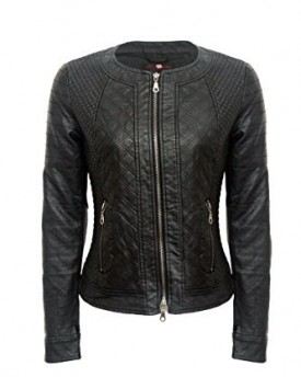 CANDY-FLOSS-BIKER-JACKET-QUILTED-PVC-FAUX-LEATHER-PU-GOLD-ZIP-COAT-SIZE-8-14-0