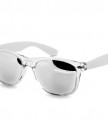 CASPAR-Unisex-Wayfarer-Sunglasses-with-Coloured-Temples-and-Transparent-Frame-many-colours-SG017-Farbewei-silber-verspiegelt-0