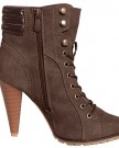 CASPAR-Womens-Classic-Vintage-Lace-Up-Boots-Short-Boots-with-Stiletto-Heels-3-colours-SBO038-FarbedunkelbraunSchuhe-Gren36-0-2