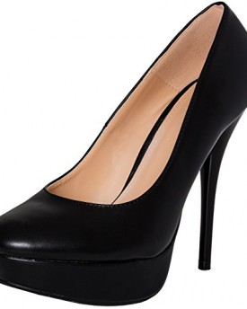 CASPAR-Womens-High-Heels-Platform-Shoes-Pumps-in-Classic-Elegant-Design-many-colours-SBU001-FarbeschwarzSchuhe-Gren41-0
