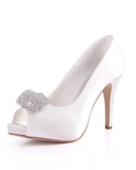 COCOMELODY-Peep-Toe-High-Heel-Satin-Womens-Platforms-Pump-Sandal-Asld0004g-Size-4-UK-Color-Ivory-0