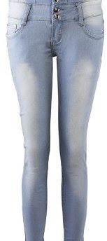 Catch-One-Ladies-Denim-Skinny-Slim-Fit-Stretchy-High-Waisted-Jeans-Womens-Trousers-Light-Blue-10-0