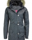 Catch-One-Womens-Military-Fur-Hooded-Padded-Quilted-Parka-Jacket-Coat-Black-16-0-1