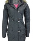 Catch-One-Womens-Military-Fur-Hooded-Padded-Quilted-Parka-Jacket-Coat-Black-16-0