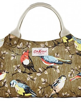 Cath-Kidston-NEW-Matt-Oilcloth-Day-Hand-Bag-Garden-Birds-Olive-0