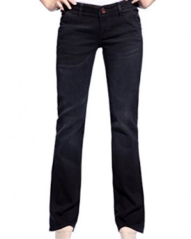 Christian-Audigier-Womens-Causal-Bootcut-Jeans-Cotton-Slim-Fit-Bootleg-Pants-Black-Size-27-0
