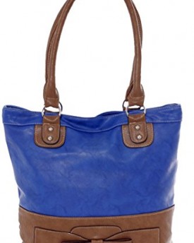 Colour-block-bow-detail-leatherette-shoulder-bag-Royal-Blue-0