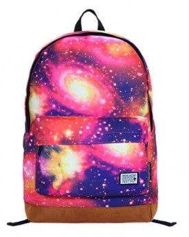 Coofit-Fashion-Canvas-Galaxy-Universe-Star-Girls-Backpack-Shoulders-Bag-Purple-Red-0