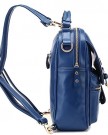 Coofit-Leisure-Leather-Shoulders-Bag-Backpack-Sweet-Bowknot-Schoolbag-for-Girls-Blue-0-1