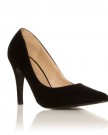 DARCY-Black-Faux-Suede-Stilleto-High-Heel-Pointed-Court-Shoes-Size-UK-4-EU-37-0-0
