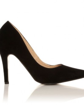 DARCY-Black-Faux-Suede-Stilleto-High-Heel-Pointed-Court-Shoes-Size-UK-4-EU-37-0